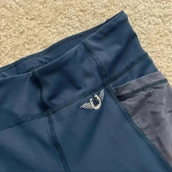 Tuff Rider Minerva Equicool Tights Kids Size XL Blue Leggings 100974-533-1375 - Picture 4 of 15